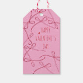 Frohe Valentinstag – Schleifenbögen | Minimal Lieb Geschenkanhänger (Vorderseite)