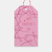 Frohe Valentinstag – Schleifenbögen | Minimal Lieb Geschenkanhänger (Rückseite)