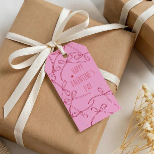 Frohe Valentinstag – Schleifenbögen   Minimal Lieb Geschenkanhänger