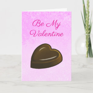 Frohe Valentinstag Schokoladenherz Karte