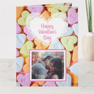 Frohe Valentinstag-Schokoladenherzen Fotokarte Karte