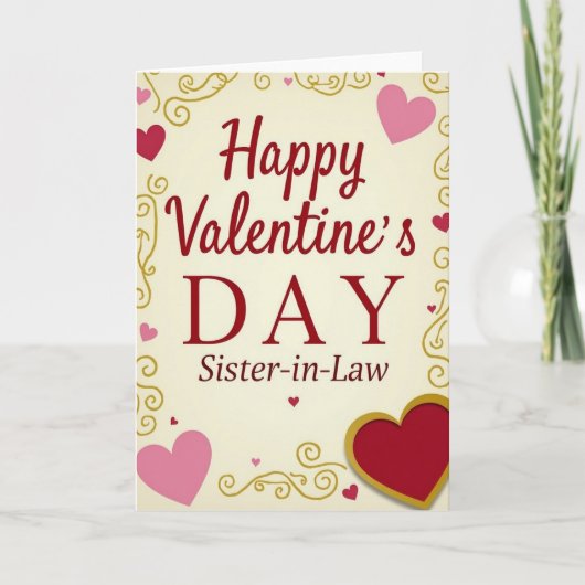 Frohe Valentinstag Schwägerin Karte (Vorderseite)