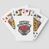 Frohe Valentinstag Selbst Knochen Brauchen Liebe Spielkarten (Rückseite)