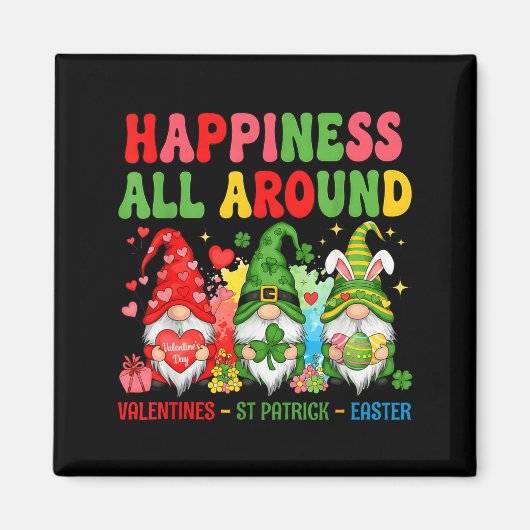 Frohe Valentinstag St. Patrick Ostern Frohe Feiert Magnet (Vorne)
