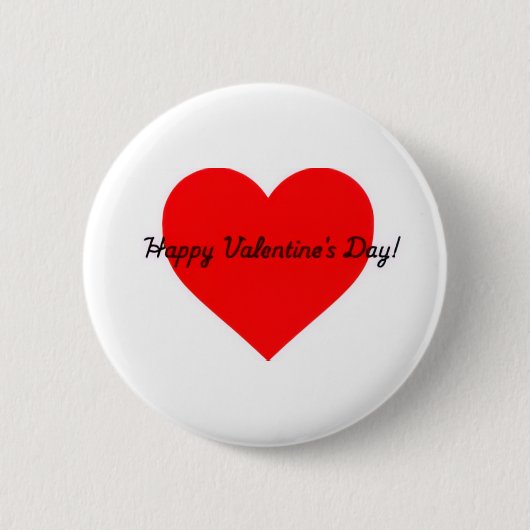 Frohe Valentinstag-Taste Button (Vorderseite)