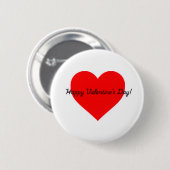 Frohe Valentinstag-Taste Button (Vorne & Hinten)