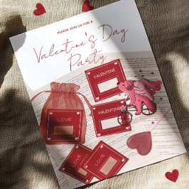 Frohe Valentinstag – Tickets & Welpe auf Fahrrad Einladung