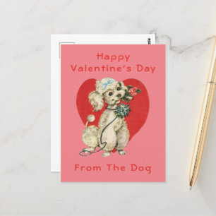 Frohe Valentinstag von Hund Postkarte