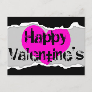 Frohe Valentinstag (zerrissenes Papier) Feiertagspostkarte