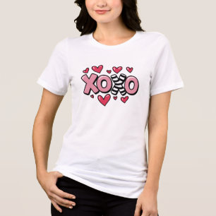 Frohe Valentinstage xoxo weiß & rot Tri-Blend Shirt