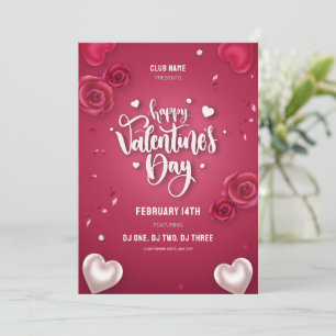 Frohe Valentinstagskarte Valentinstagparty Einladung