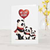 Frohe Vatertag Panda Karte (Gelbe Blume)