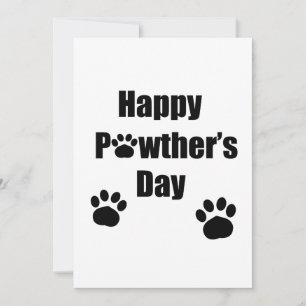 Frohe Vatertag Pfotenabdruck Hund Papa Feiertagskarte