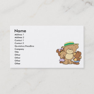 frohe Vatertag Teddybären Design Visitenkarte