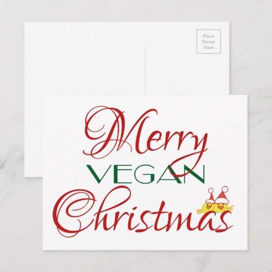 Frohe vegane Weihnachten (Vorne/Hinten)