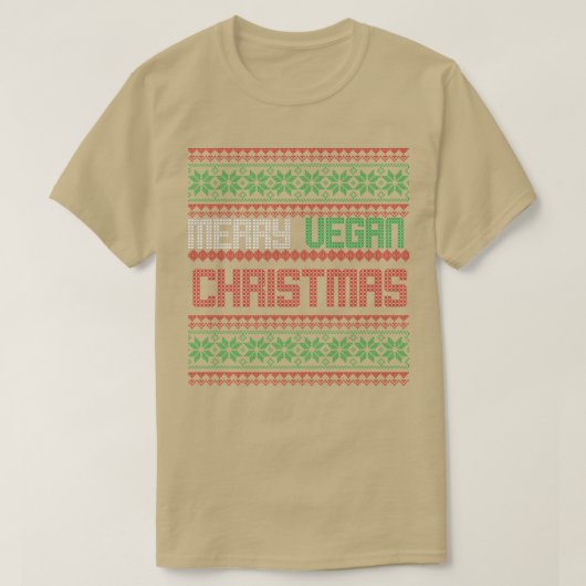 Frohe Vegane Weihnachten Funny Vegetarian Xmas T-Shirt (Design vorne)