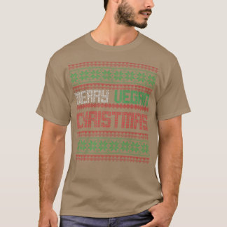 Frohe Vegane Weihnachten Funny Vegetarian Xmas T-Shirt