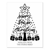 Frohe Vegane Weihnachten Gummistempel (Prägung)
