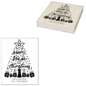 Frohe Vegane Weihnachten Gummistempel (Stempel)