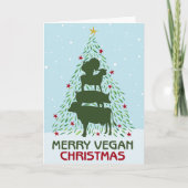 Frohe Vegane Weihnachten Karte (Vorderseite)
