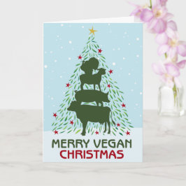 Frohe Vegane Weihnachten Karte