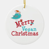 Frohe Vegane Weihnachten Keramik Ornament (Vorne)
