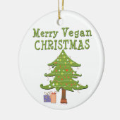 Frohe Vegane Weihnachten Keramikornament (Links)