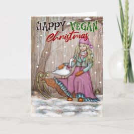 Frohe Vegane Weihnachten, Niedlich Karte