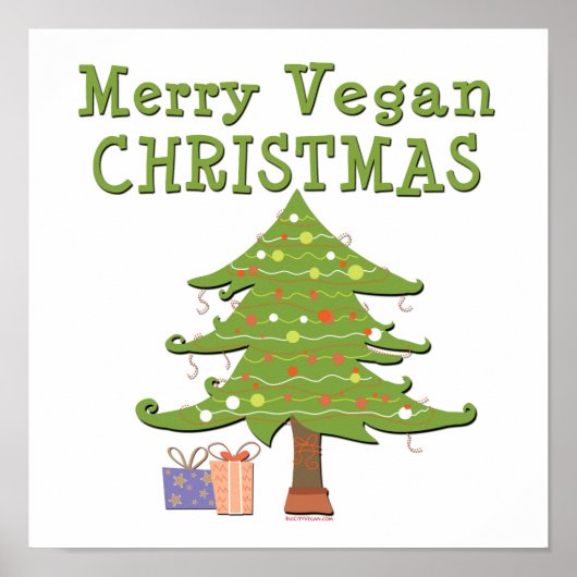 Frohe Vegane Weihnachten Poster (Vorne)