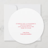 Frohe Verheiratete Foto Weihnachten Weiß (Rückseite)