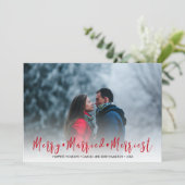 Frohe, verheiratete, fröhlichste feiertagskarte (Stehend Vorderseite)