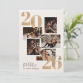 Frohe Verheiratete Goldfolienkarte Einladung (Stehend Vorderseite)