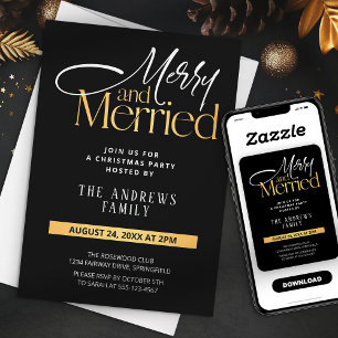 Frohe & Verheiratete Neuvermählte Weihnachten Einladung