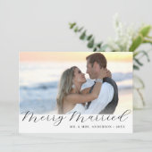 Frohe Verheiratete Neuvermählte Weihnachten Foto (Stehend Vorderseite)