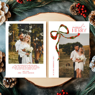 Frohe & Verheiratete Schrift Foto Weihnachten Tart