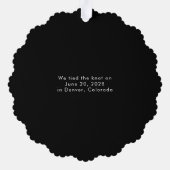 Frohe Verheiratete Schwarze Hochzeit Foto Weihnach Ornament Karte (Rückseite)