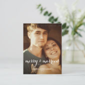 Frohe Verheiratete Weihnachten Foto Weiße Weihnach (Stehend Vorderseite)