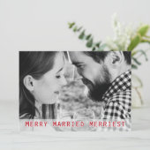 Frohe Verheiratete Weihnachtsfeiertage Ankündigung (Stehend Vorderseite)