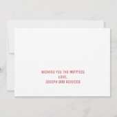 Frohe Verheiratete Weihnachtsfeiertage Ankündigung (Rückseite)