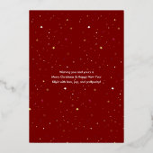 Frohe Verheiratete Weihnachtskarte Folien Feiertagskarte (Rückseite)