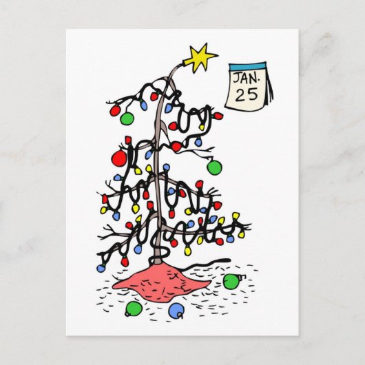 Frohe verspätete Weihnachten Postkarte-Sehen (Vorderseite)