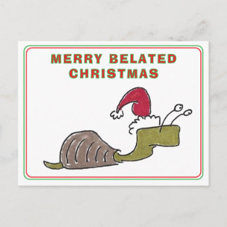 Frohe verspätete Weihnachten Schnecke Späte Weihna