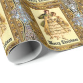 Frohe Viktorianische Weihnachten Geschenkpapier (Rolleneckpunkt)