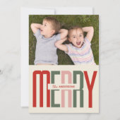 Frohe Vintage Drehbuch Foto Weihnachten (Vorderseite)