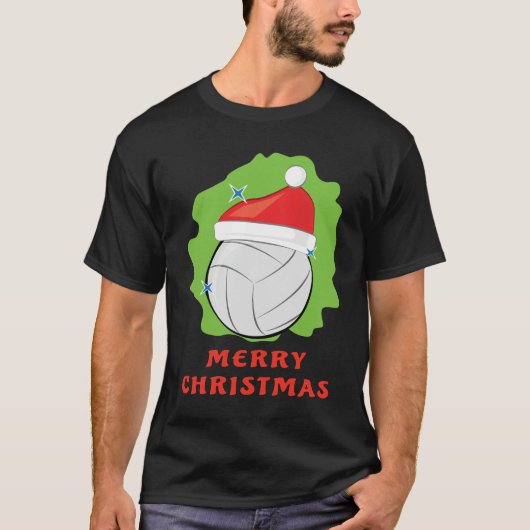 Frohe Volleyball Weihnachten - Funny T-Shirt (Vorderseite)