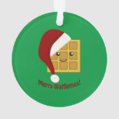 Frohe Wafflemas WeihnachtsWaffel Ornament (Rückseite)