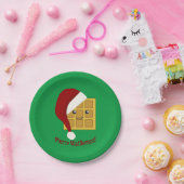 Frohe Wafflemas WeihnachtsWaffel Pappteller (Party)