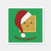 Frohe Wafflemas WeihnachtsWaffel Serviette (Vorderseite)