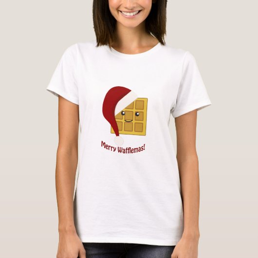 Frohe Wafflemas WeihnachtsWaffel T-Shirt (Vorderseite)