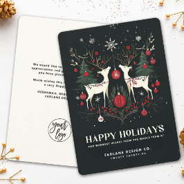 Frohe, warme skandinavische Weihnachtsgeschäfte Feiertagskarte